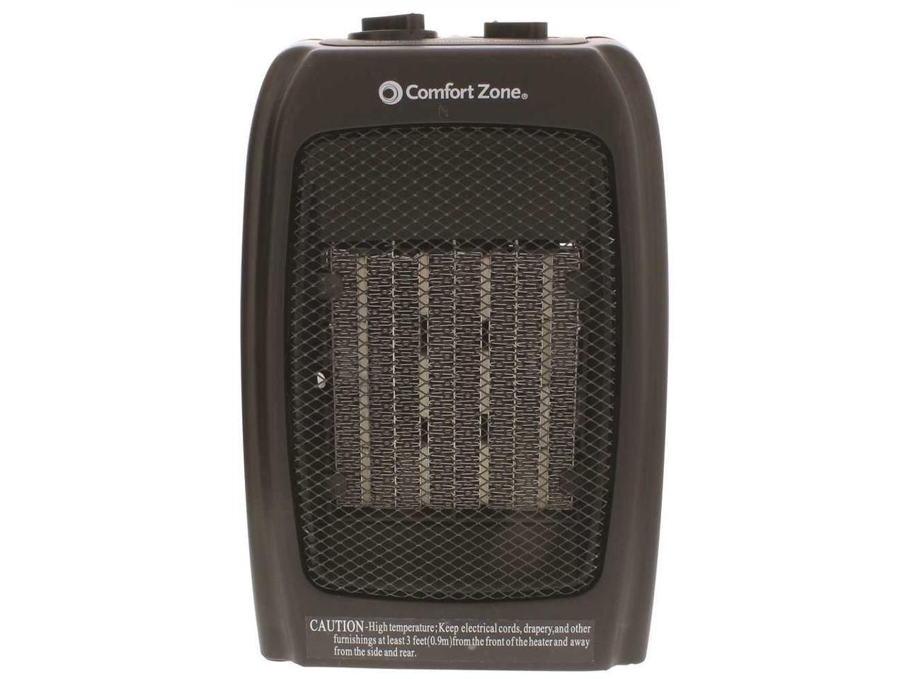 Comfort Zone CZ442 1500 Watt Ceramic Electric Portable Heater, Black