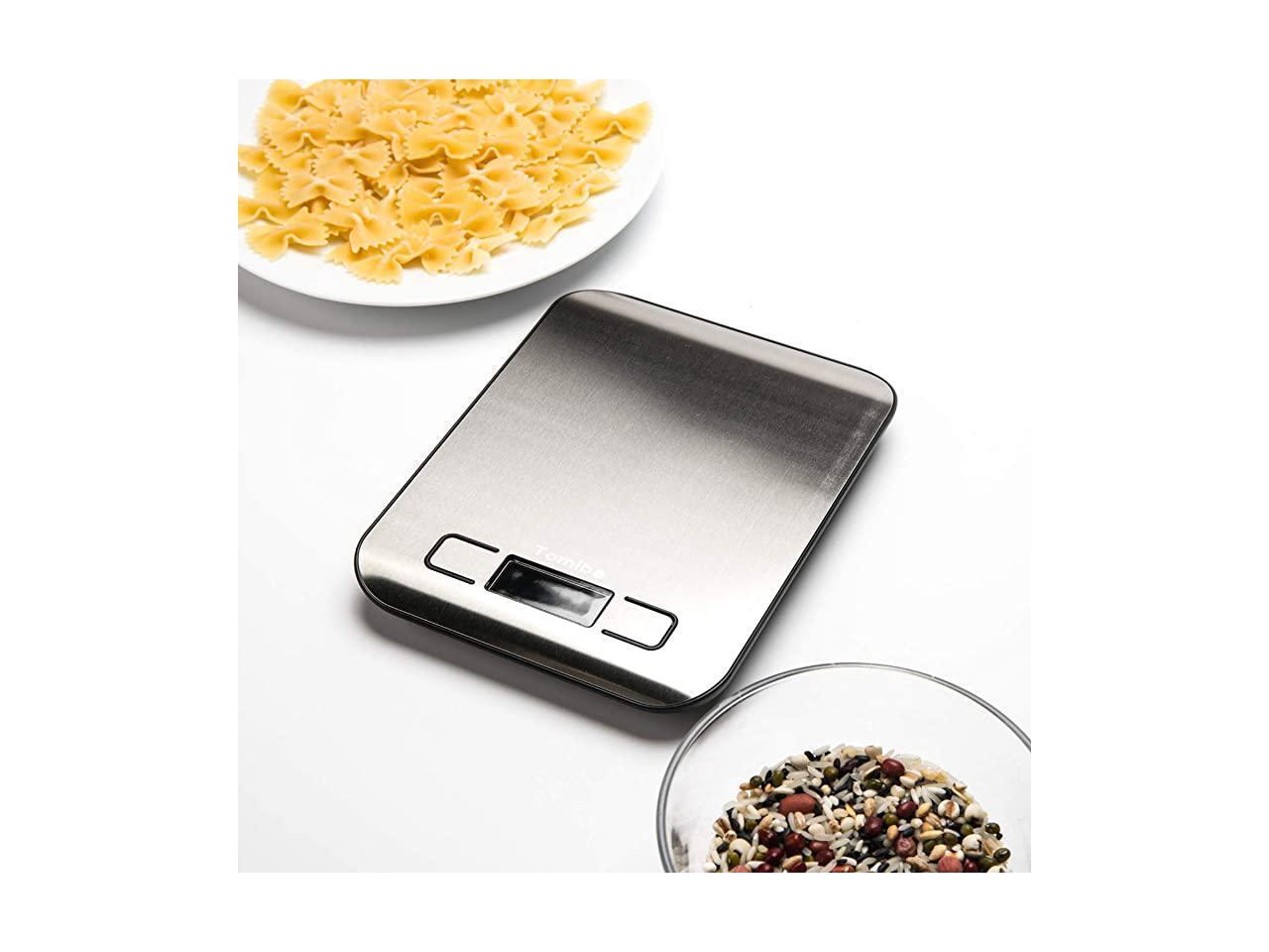Digital Kitchen Food Scale 11 lb Grams and Ounces Small Stainless Steel