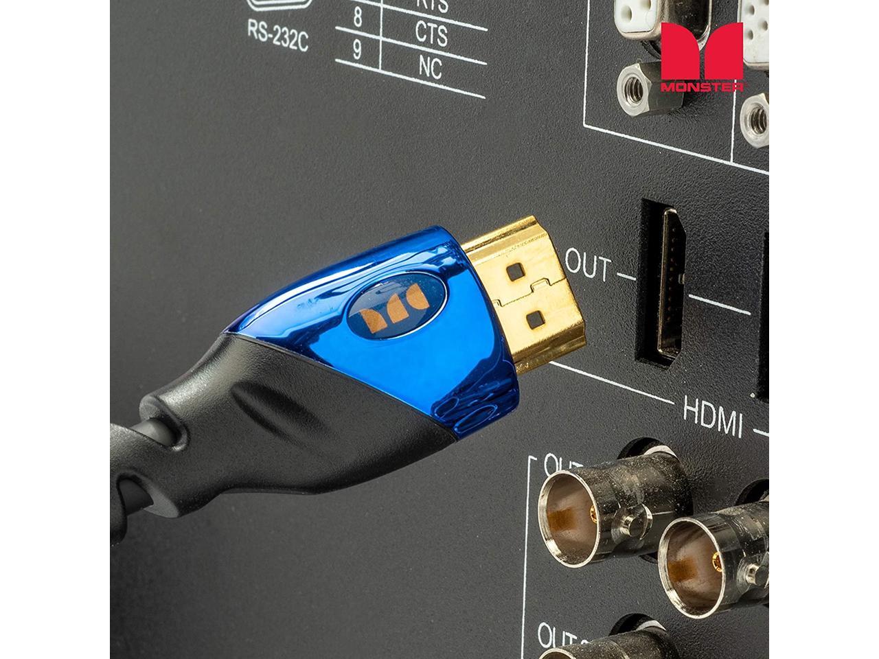 Monster Ultra HighSpeed 8K Blue HDMI 2.1 Cable at 48 Gbps 4 ft