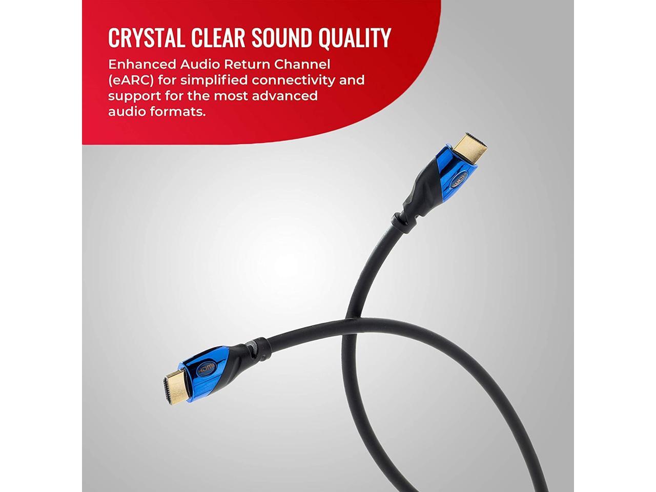 Monster Ultra HighSpeed 8K Blue HDMI 2.1 Cable at 48 Gbps 4 ft