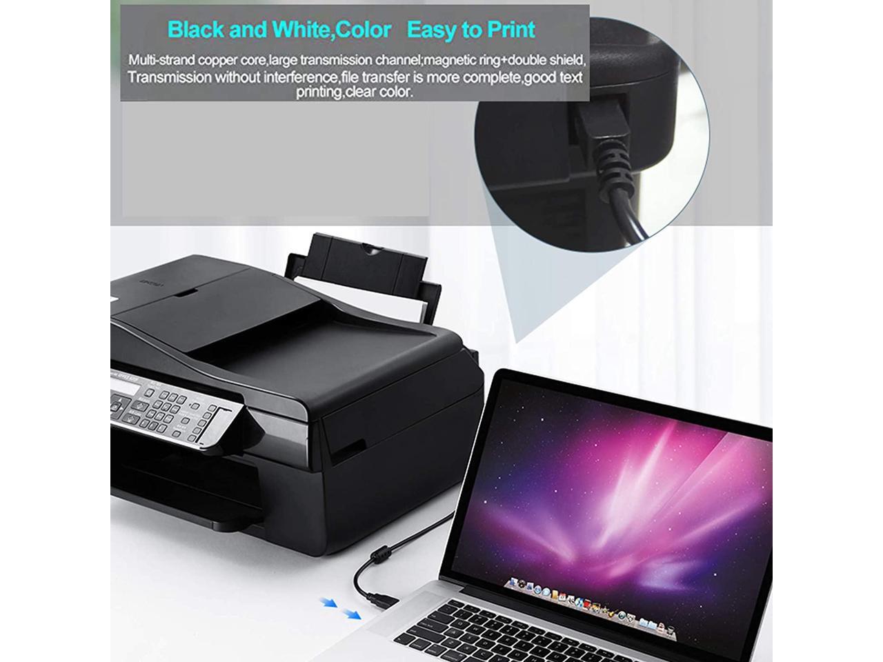 USB 2.0 Printer Charging Cable Compatible for Epson XP7100 6100 800