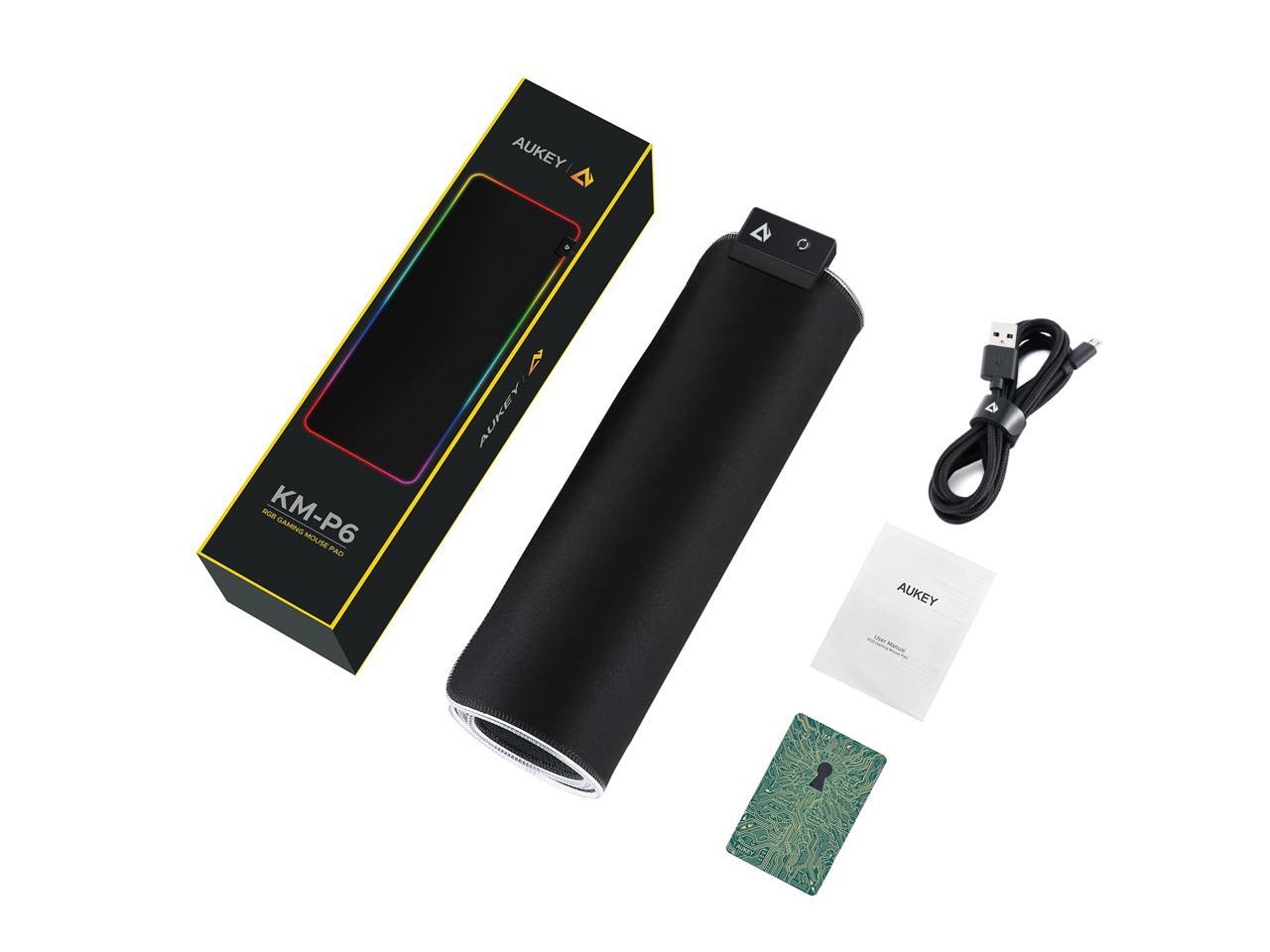 AUKEY RGB Gaming Mouse Pad Large (31.5×11.8×0.15in) Thick Extended LED