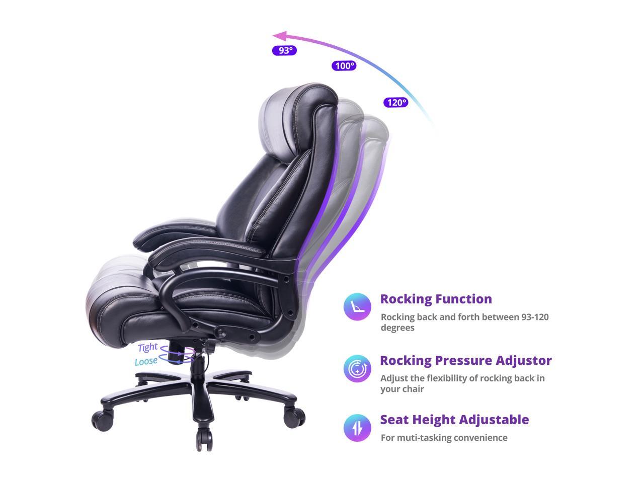 VANBOW Big and Tall 400lb Executive Office Chair High Back Leather