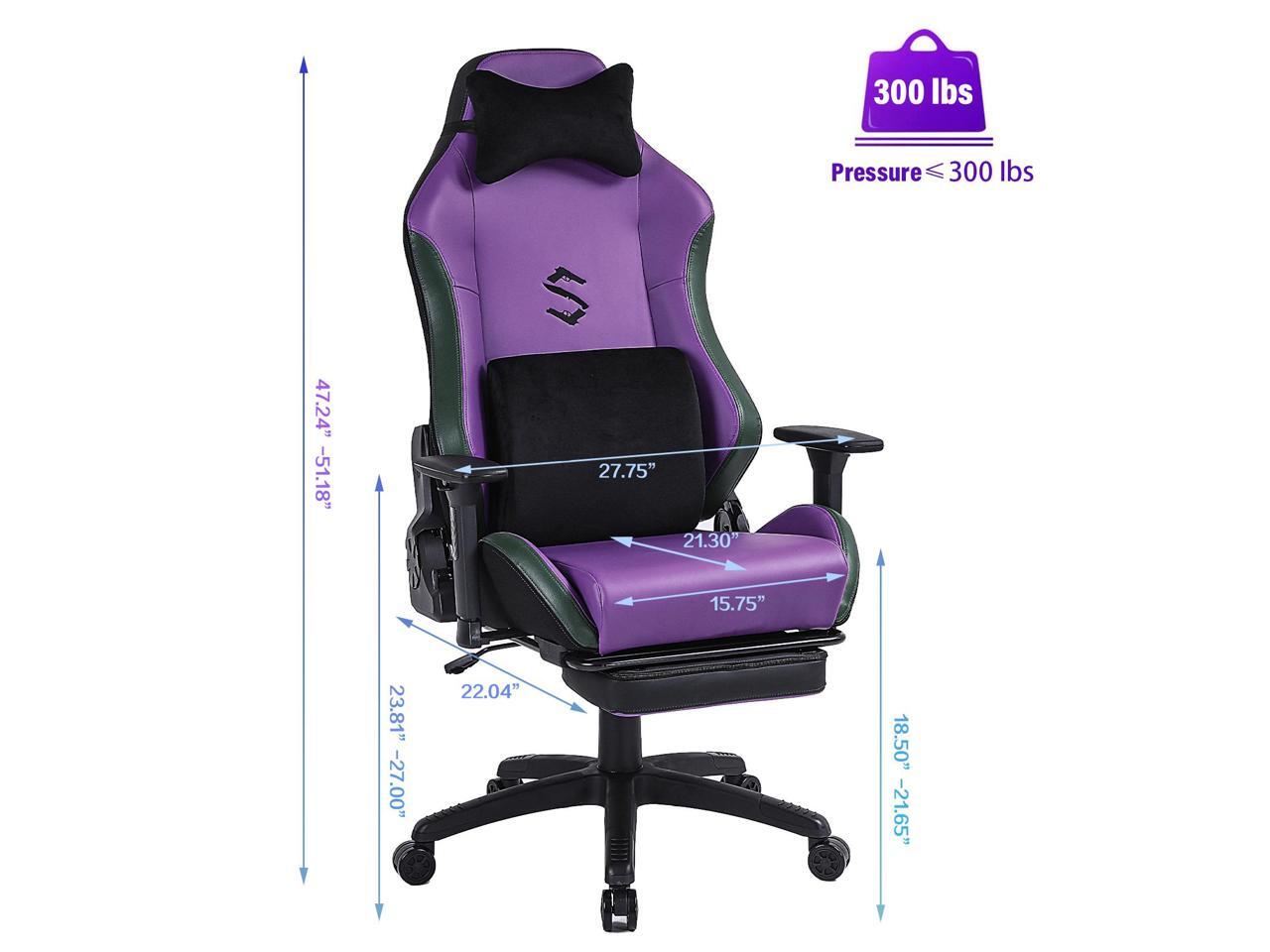 FANTASYLAB Memory Foam Gaming Chair Office Chair 300lbs with Velvet