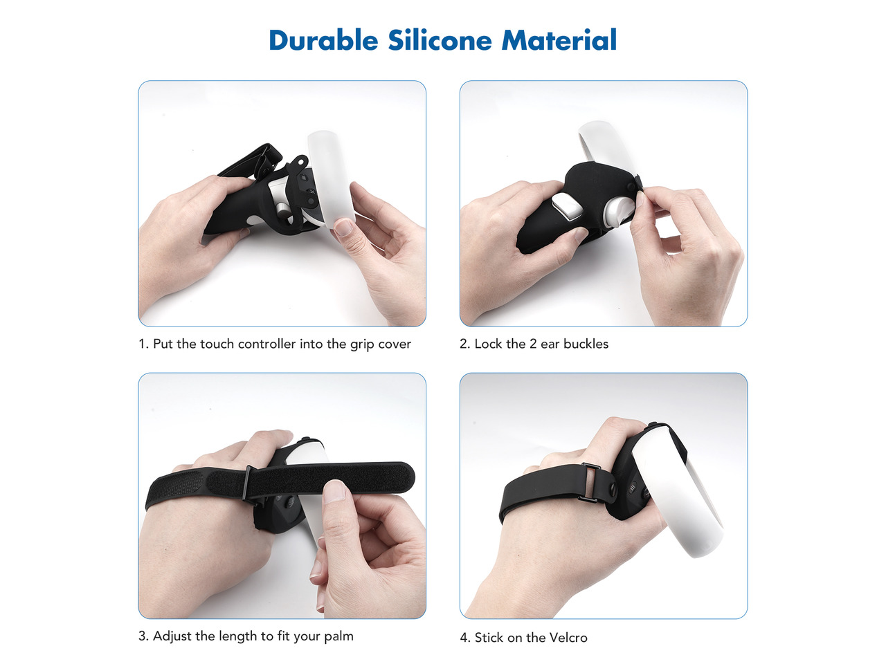 KIWI design Silicone Grip Cover for Oculus Quest 2 Hand Controller Grips Accessories AntiThrow