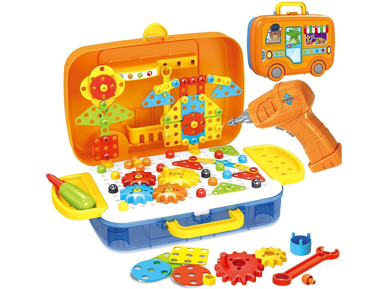 STEM Learning Toys 276 Pcs Building Block, Creative Electric DIY Drill