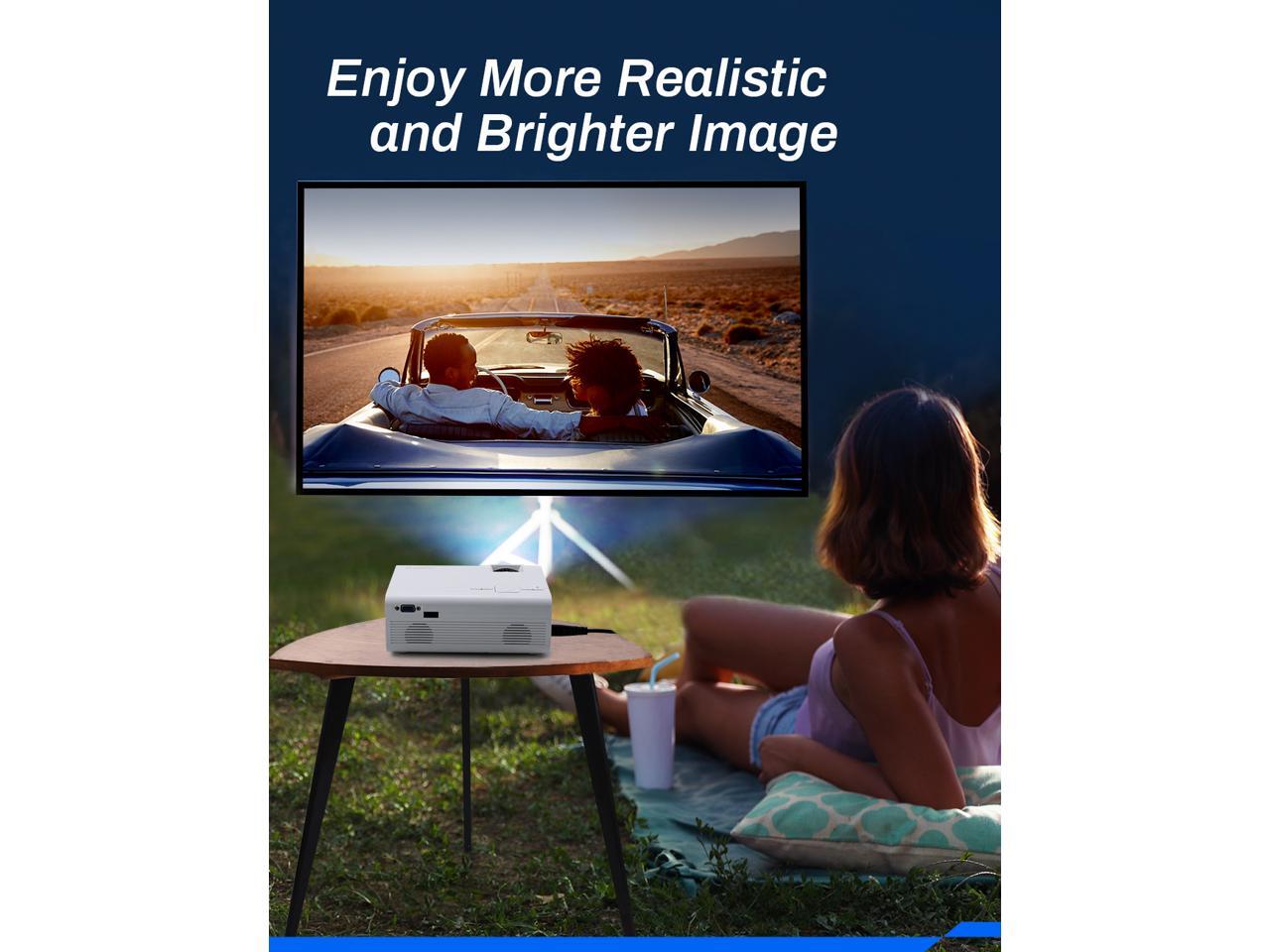 Crosstour P600 Mini Projector Portable Movie Projector Support 1080P Home Theater Projector with