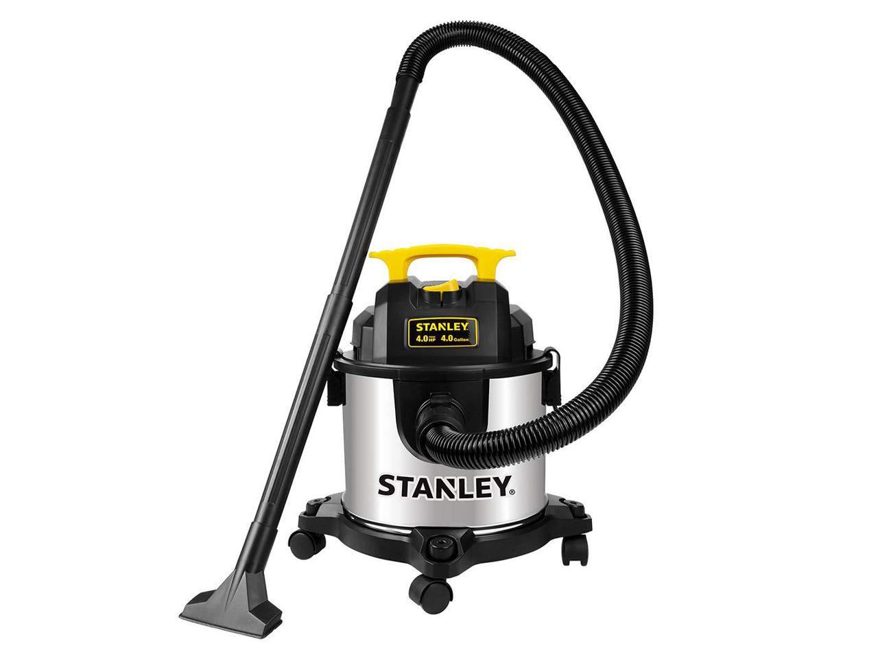 Stanley 4 Gallon Portable Wet Dry Vacuum, 4 Peak HP Stainless Steel 3