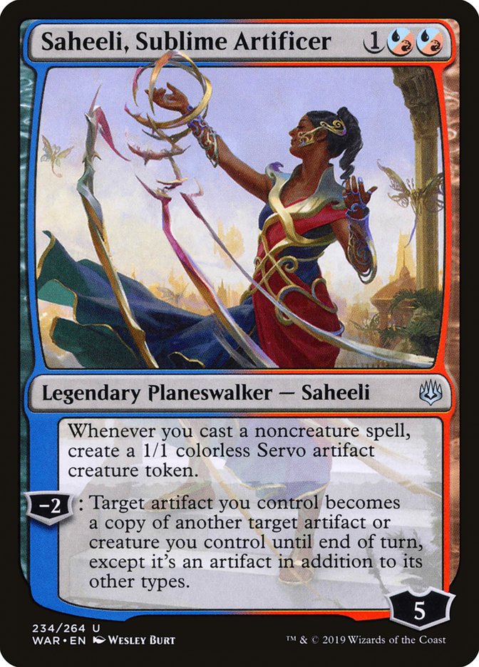 Saheeli, Sublime Artificer · War of the Spark (WAR) 234 · Scryfall