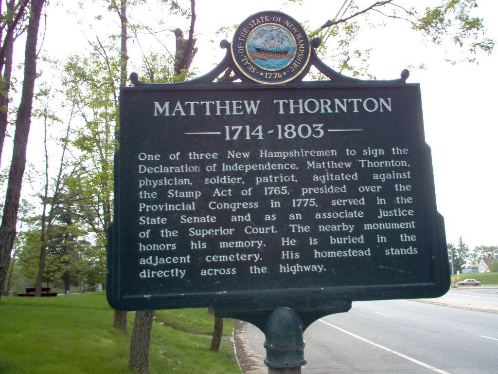 Matthew Thornton (17141803) New Hampshire graveyard sign Flickr