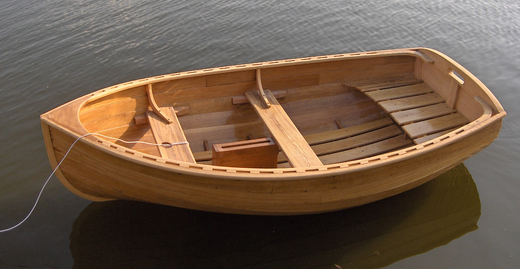 wood dinghy design by Iain Oughtred , built in wood&epoxy Andrew