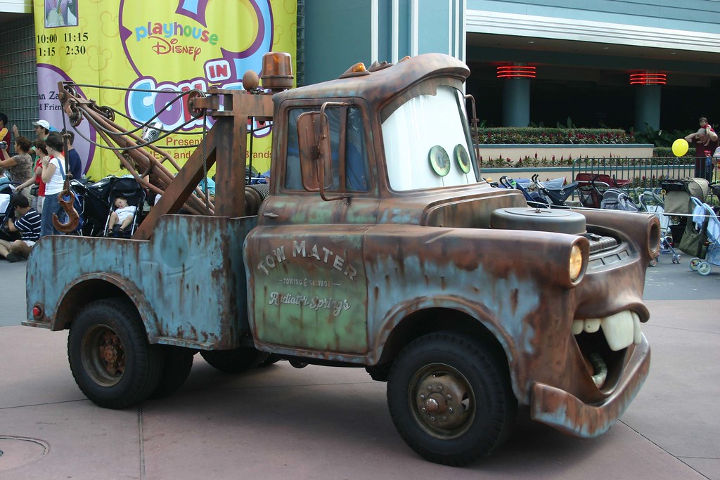 Tow Mater Character in the Stars and Motor Cars Parade at … Flickr