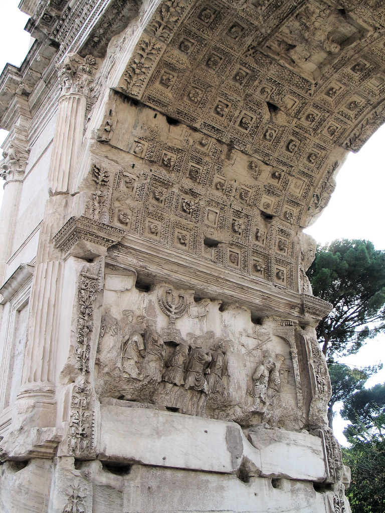 ROME The arch of titus with the jewish menorah STANISLAO LOFFREDA