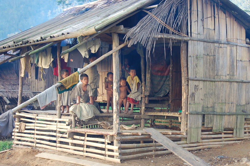 Mangyan Village The Mangyan Tribe children timidly watch t… Flickr