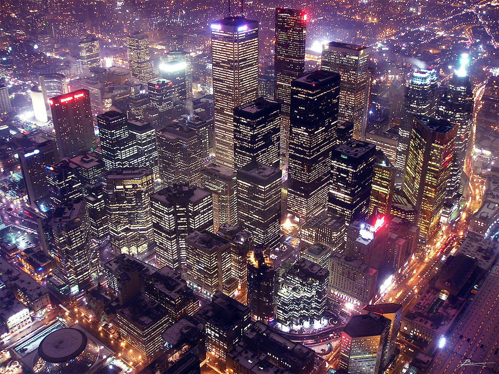 city of lights megatropolis Toronto from CN tower just b… Flickr