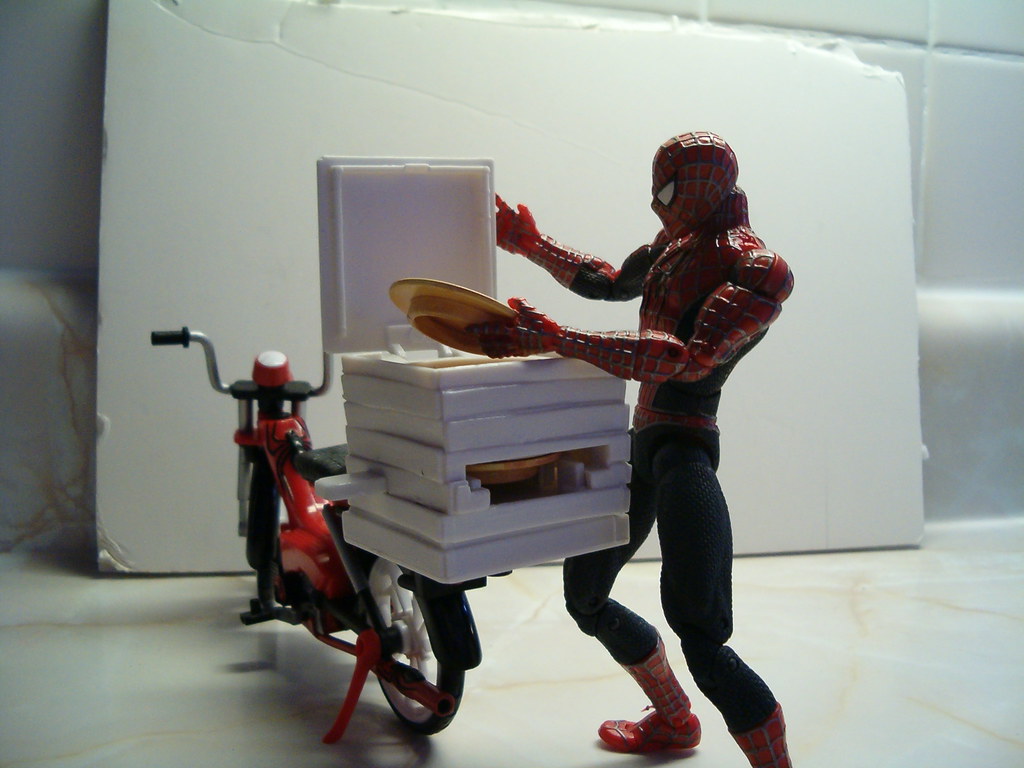 Pizza Delivery Spiderman Even more crazy, the pizzas load … Flickr