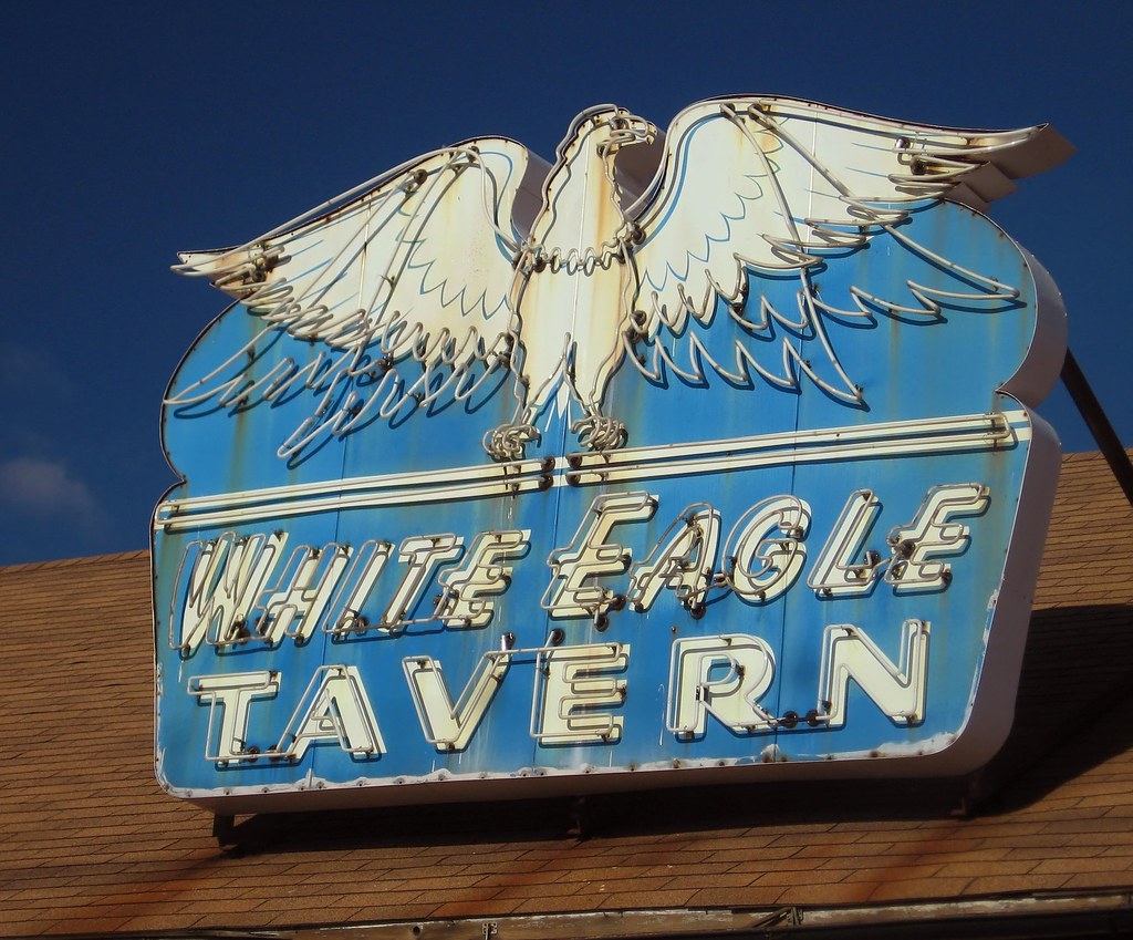 The White Eagle White Eagle Tavern sign, Riverside, NJ Vie… Flickr