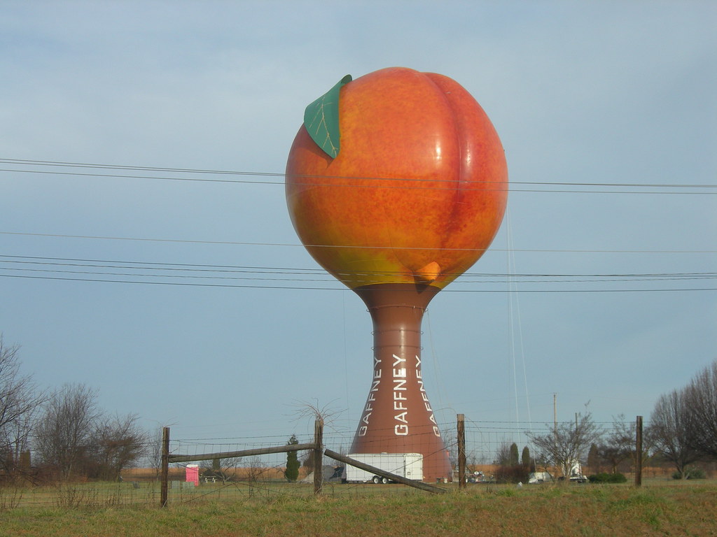 Giant Peach Water tower for Gaffney, South Carolina. Locat… Flickr