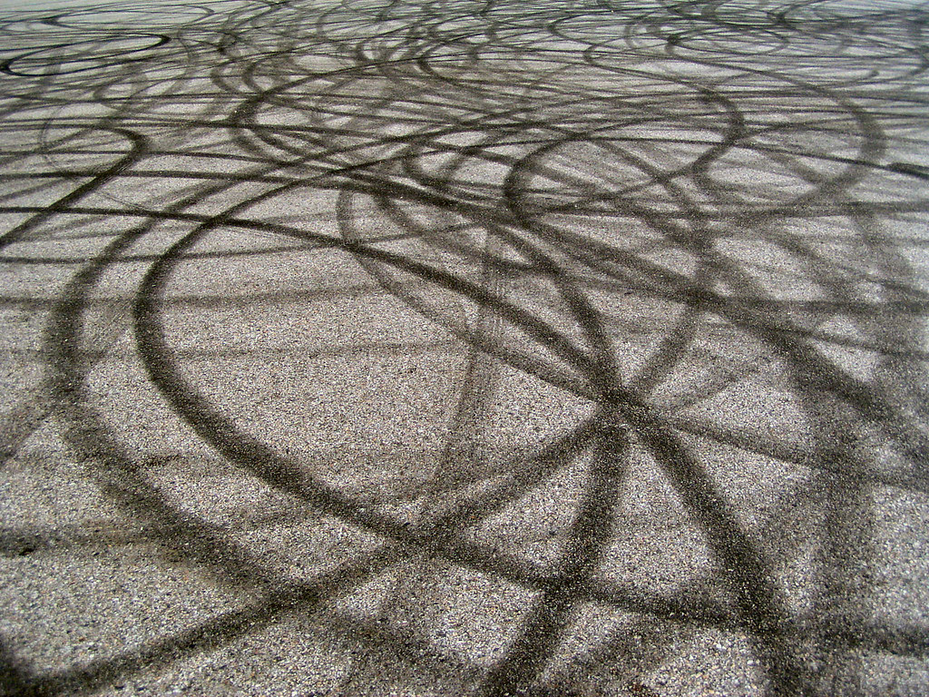 Circular Tire Tracks on Highway 9 Photo by Chuck Rogers. T… Flickr