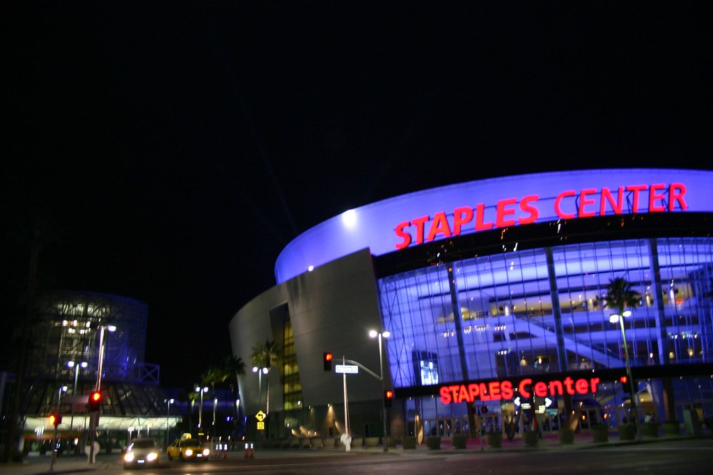 Staples Center Night Shot Staples Center looking from park… Flickr