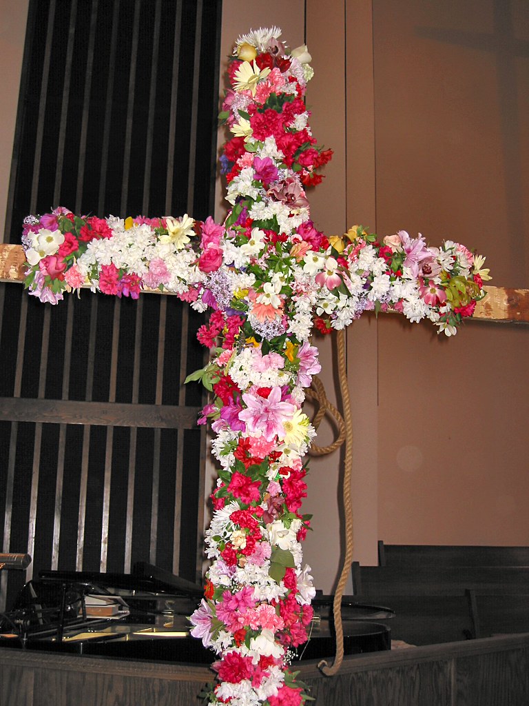 Easter Flower cross A member processes with the flower c… Flickr