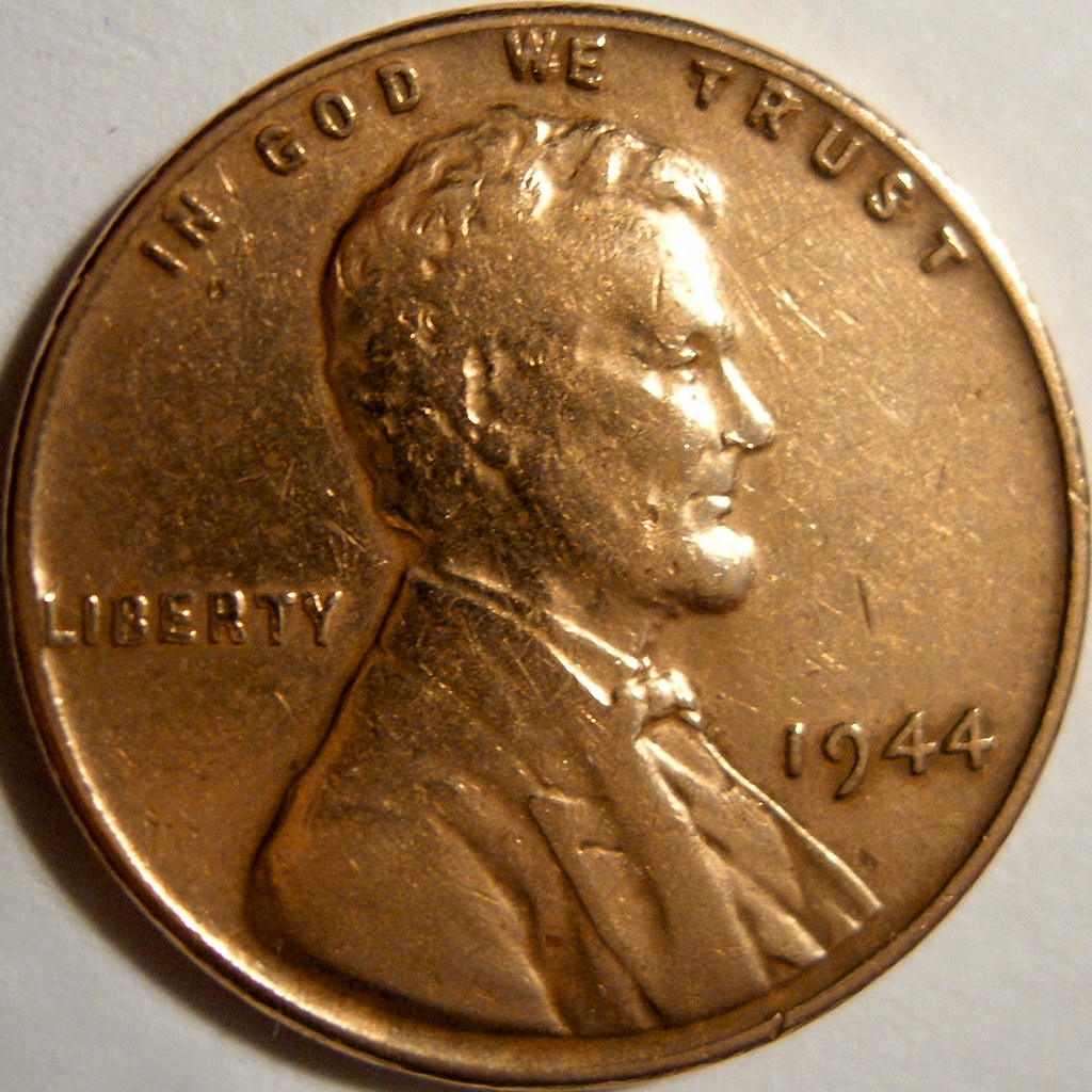 1944 Wheatback Penny obverse Macro of a 1944 American "wh… Flickr