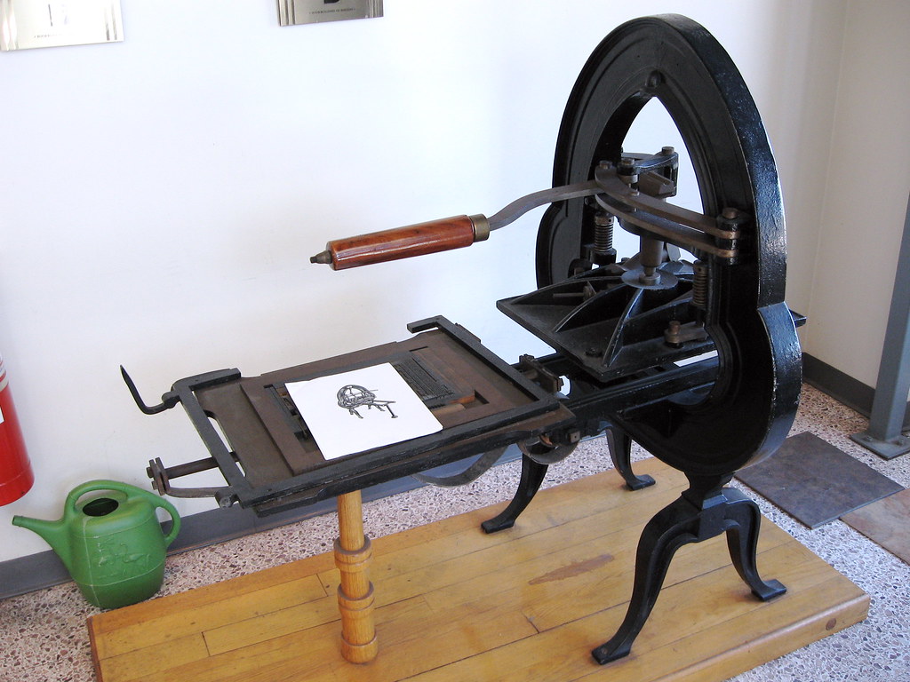 Antique Printing Press At Courier in Westford Flickr