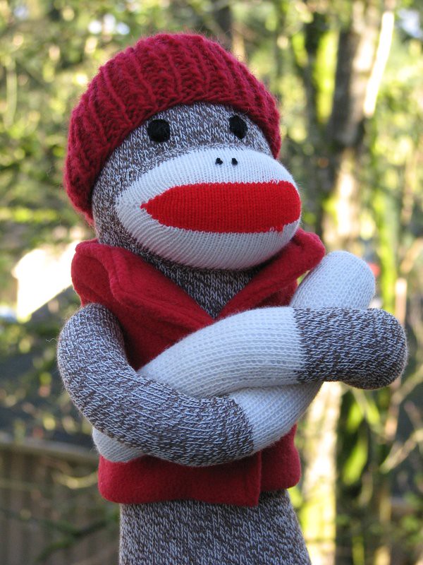 Outdoor Sock Monkey with Red Vest and Hat more sock monkey… Flickr