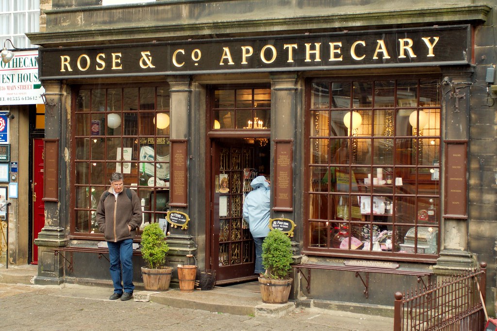 Apothecary Old apothecary's shop on Main Street, Haworth, … Flickr