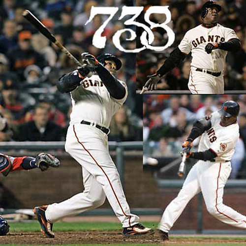 Bonds HR 738 sails out into McCovey Cove Bonds gets Splas… Flickr