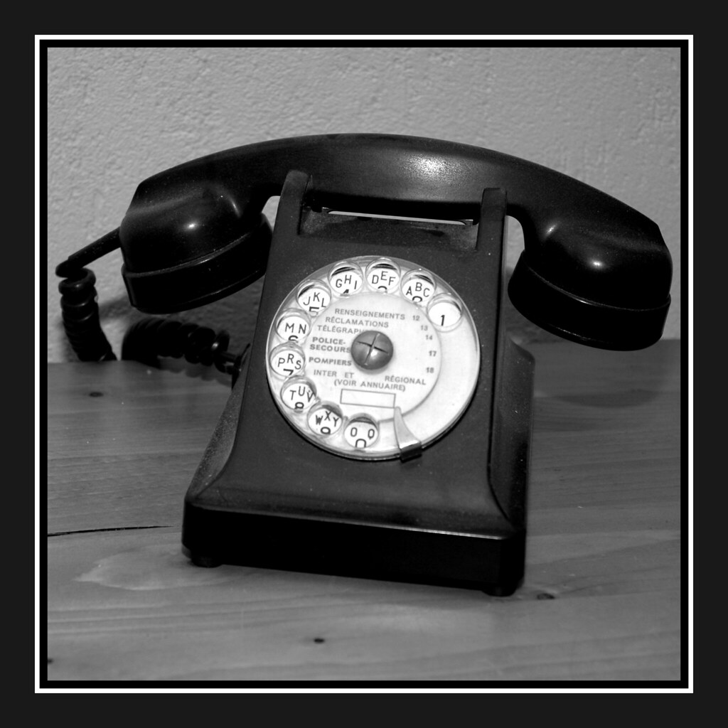 Old black and white phone U43 1970 Flickr