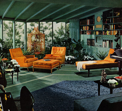 MidCentury Living Room A vintage advertisement for furnis… Flickr
