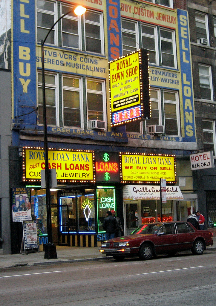 Storefront Royal Pawn Shop Storefront and Signs for the Ro… Flickr