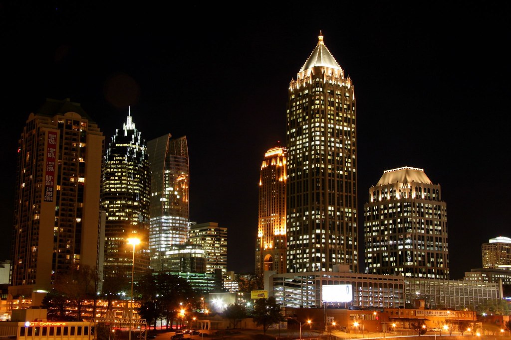 Atlanta City Lights The Atlanta Midtown area, as seen from… Flickr