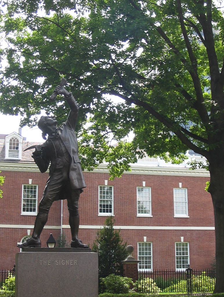 The Signer The Signer, a statue outside Independence Hall … Flickr