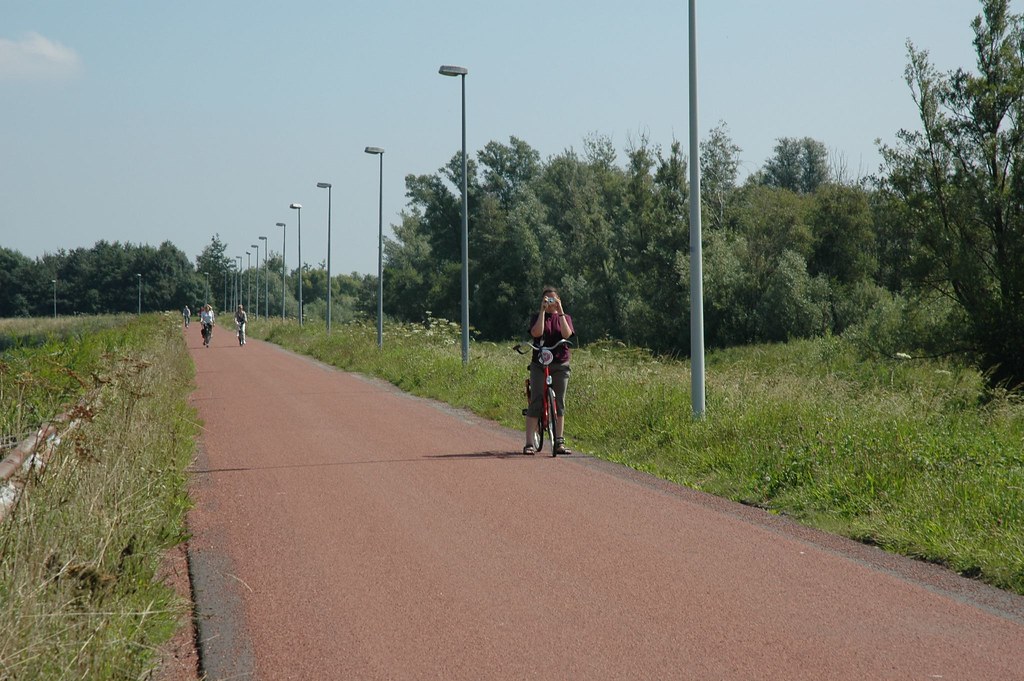 Red Asphalt = Bike Path We saw some red asphalt in Scotlan… Flickr