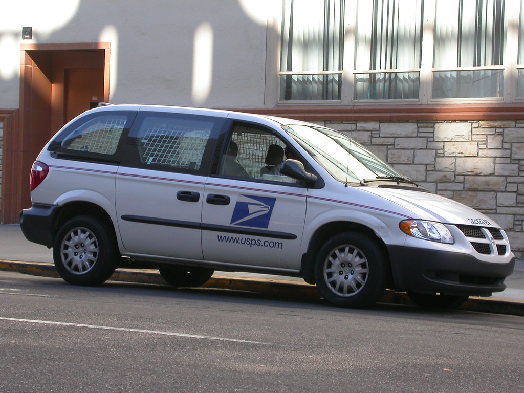 U.S. Postal Van New Dodge mail van in front of the Main Li… Flickr