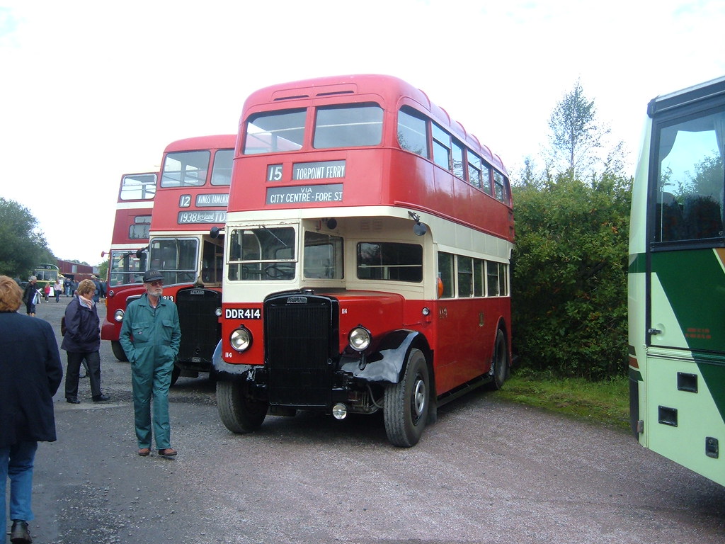 October 2 old Plymouth buses Winkleigh, Devon Paul Featherstone