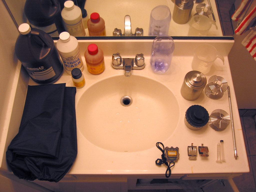 12step bathroomsinkdarkroom program this is my setup f… Flickr