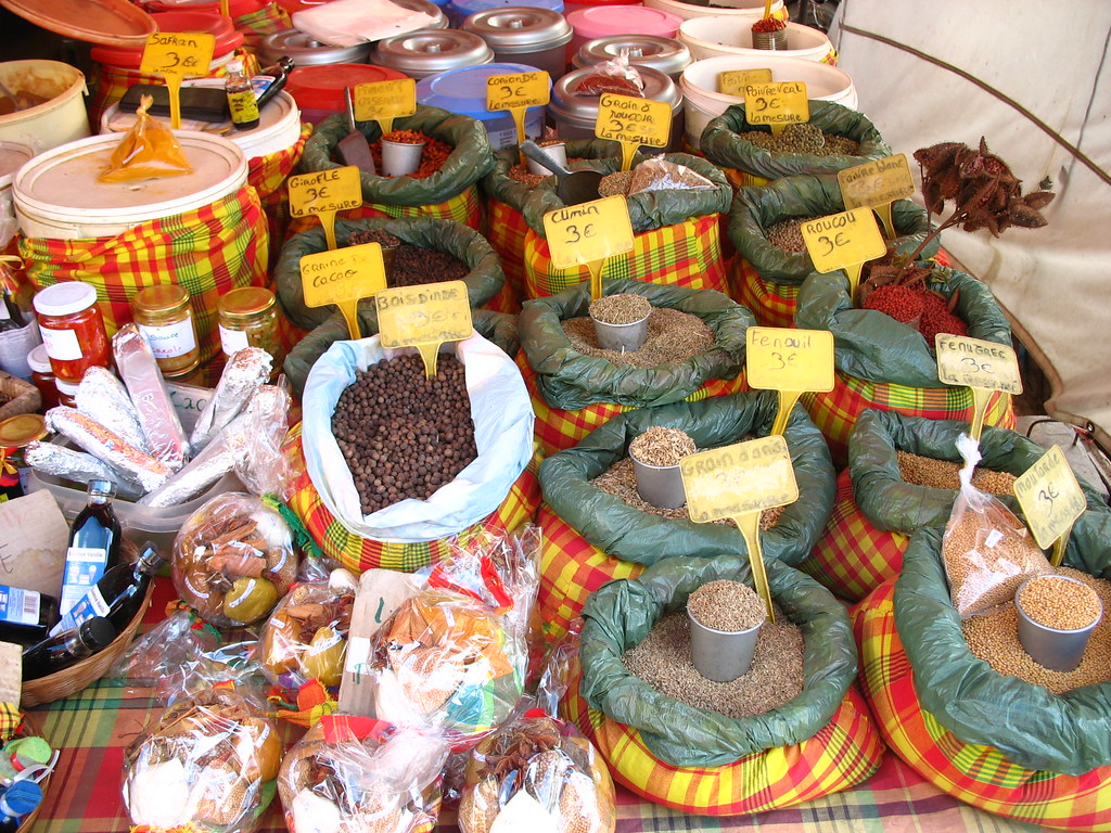 Épices au marché de SainteAnne, Guadeloupe Spices for sal… Flickr