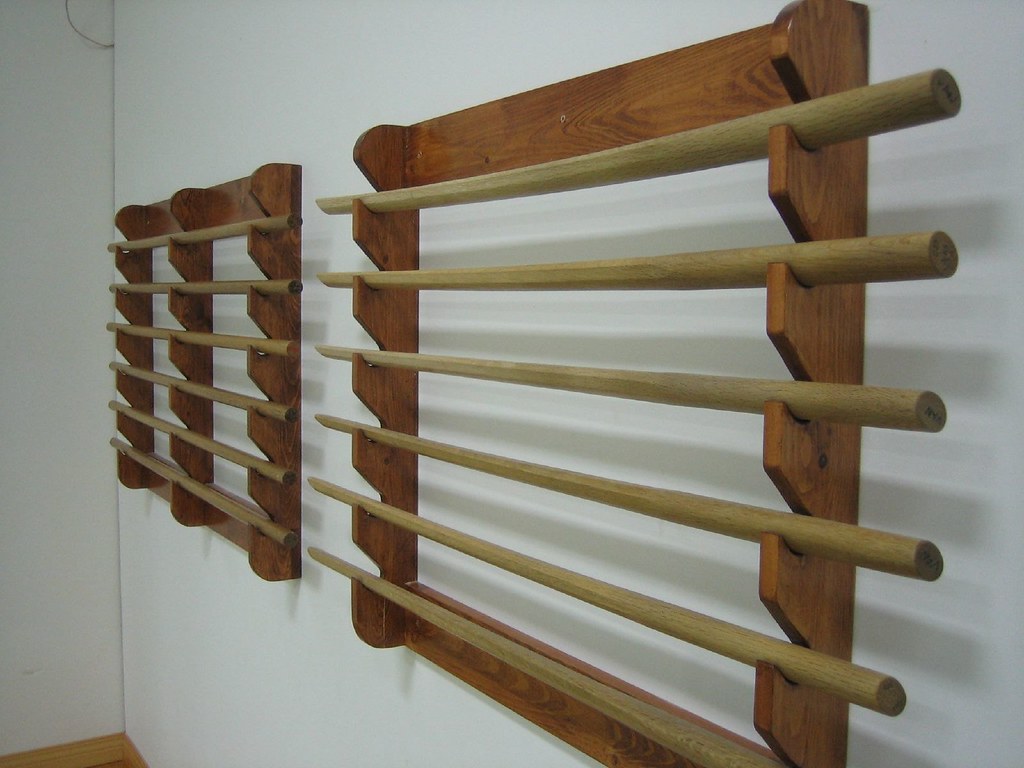 Dojo Weapon racks The practice weapon racks at the Vanco… Flickr