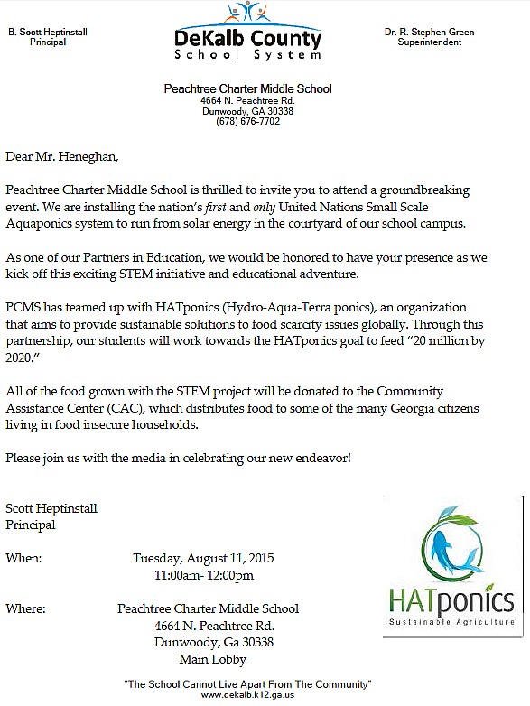 Heneghan’s Dunwoody Blog Peachtree Charter Middle School Announces Eco