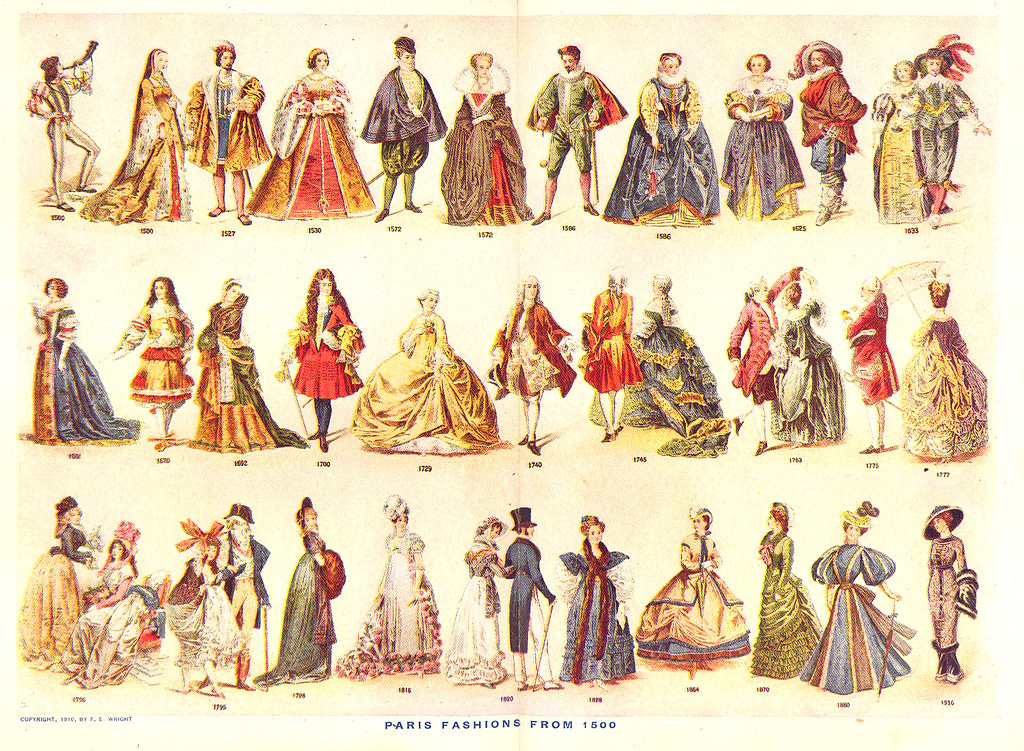 Paris Fashion from the 1500's 1911 Illustration from an … Flickr