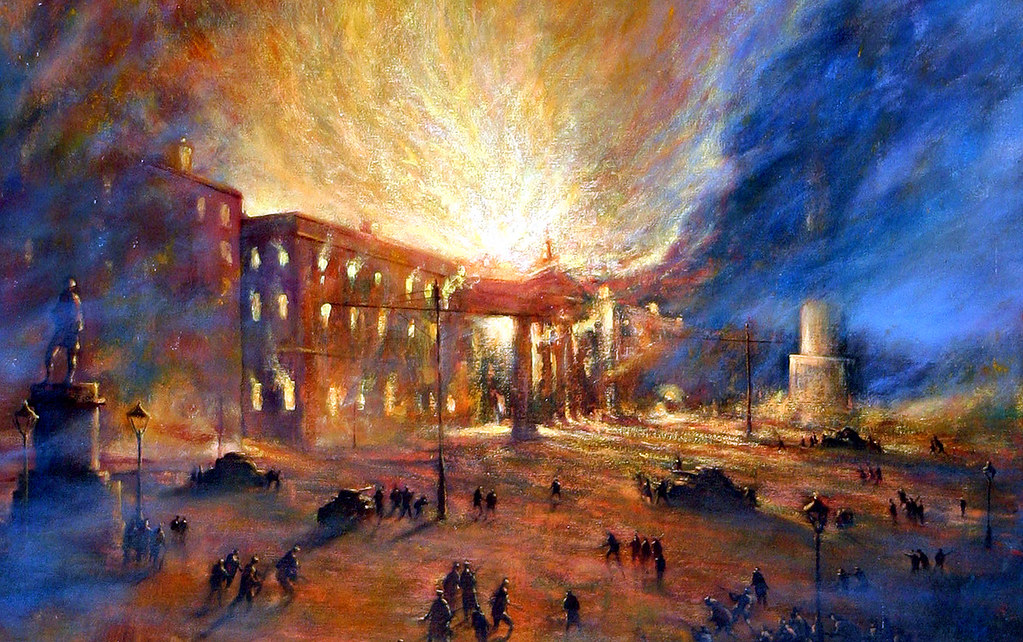 Dublin 1916 Painting Enhanced detail of painting of GPO Du… Flickr