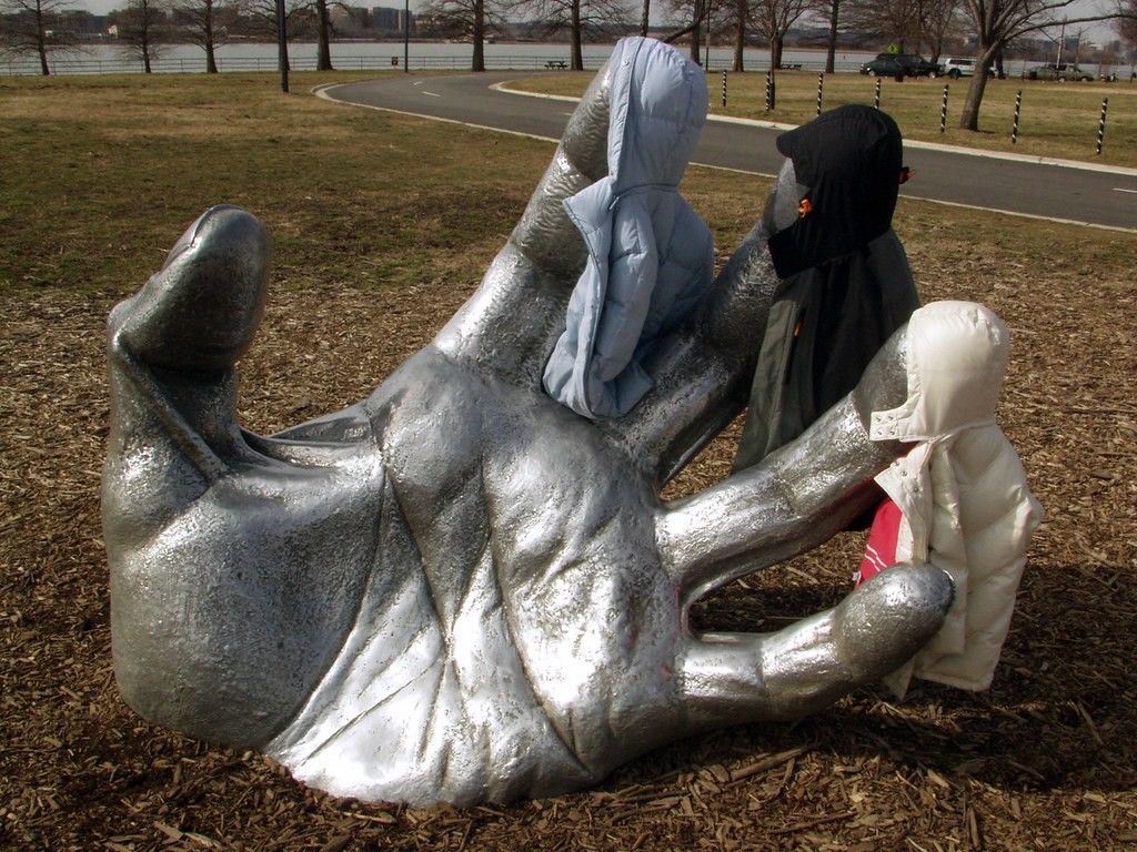 utilized giant statue at hains point in east potomac park Michael