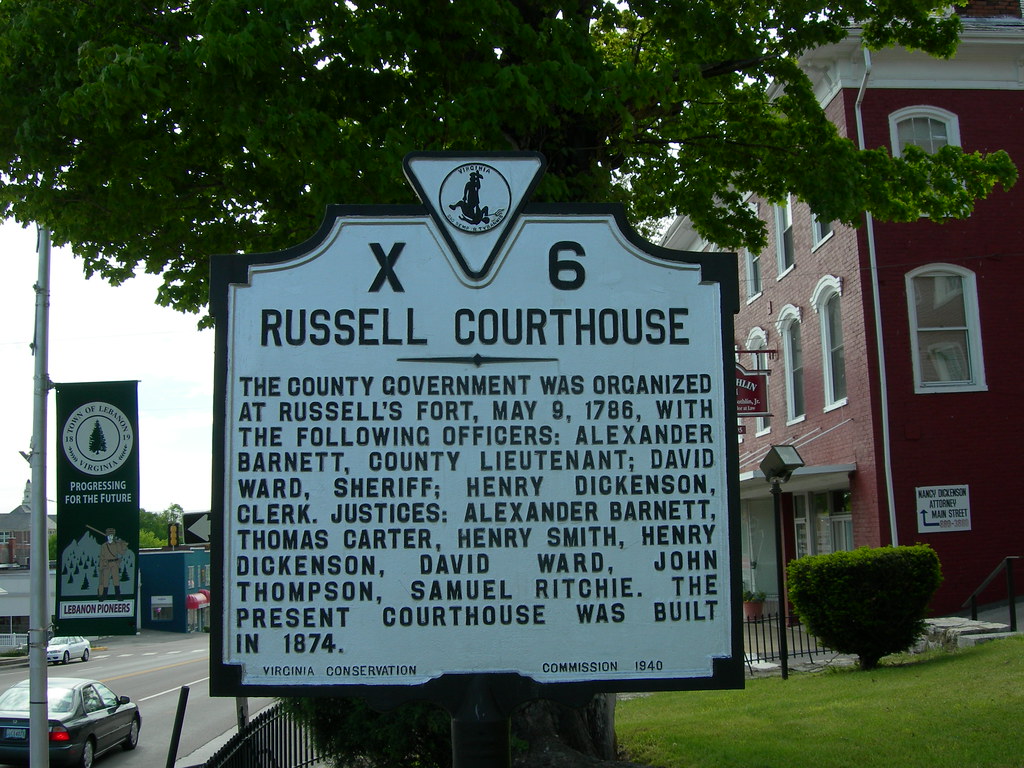 Russell County Courthouse Historic Sign Lebanon, Virginia Jimmy