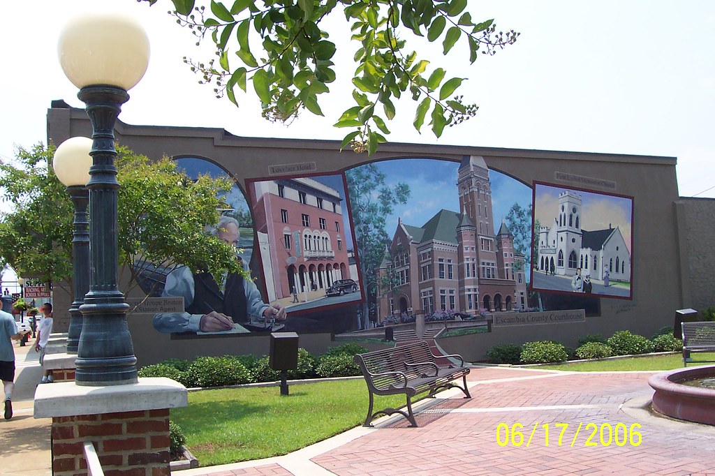 Brewton train station mural Downtown Brewton, just across … Flickr