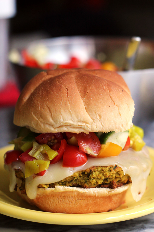Falafel Burgers with Pepperoncini Salsa Joanne Eats Well With Others