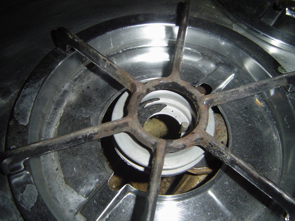 Gas Burner Burner on the stainless range in the Pierson ho… Adam