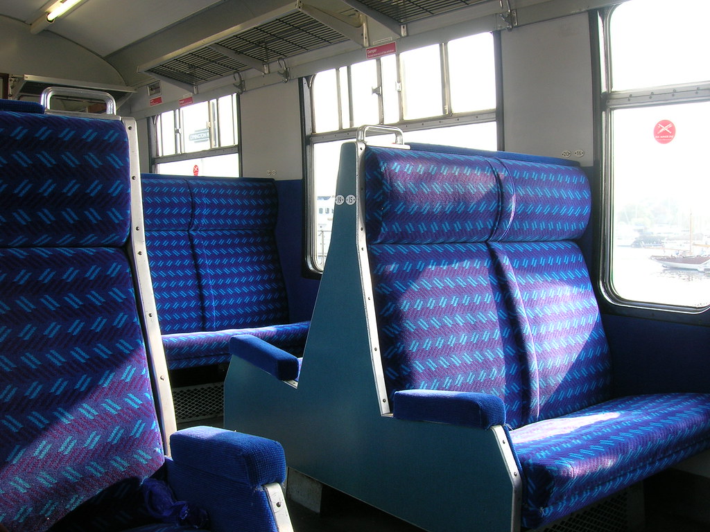 Slamdoor train interior carriage Standard class. Class 42… Flickr
